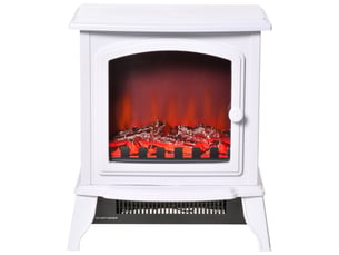 Cheminée électrique portable blanche, effet flammes réaliste, 10002000 w, 20 à 25 m²