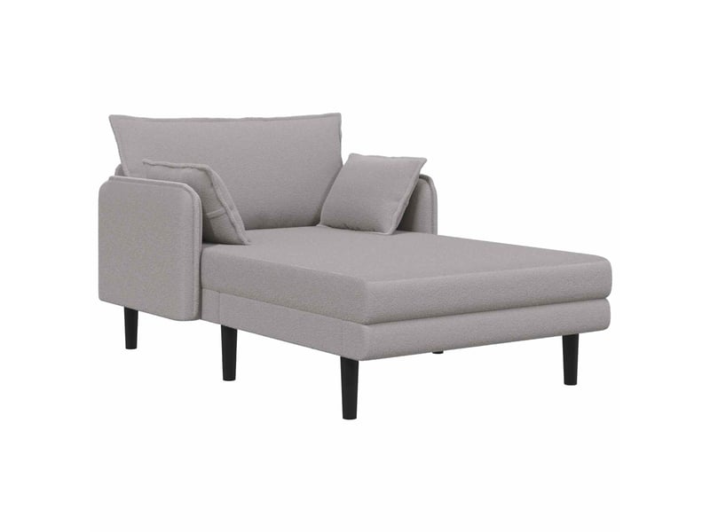  Vidaxl grande méridienne gris clair bouclé  - Conforama A