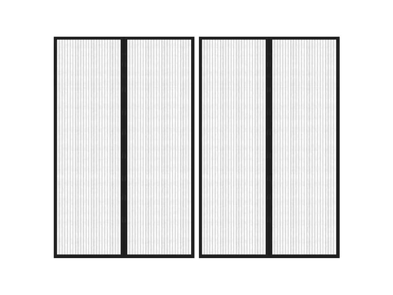  Lot de 2 rideaux de porte anti-insectes, moustiquaires et aimants noir 220x130 cm cf44145  - Conforama B