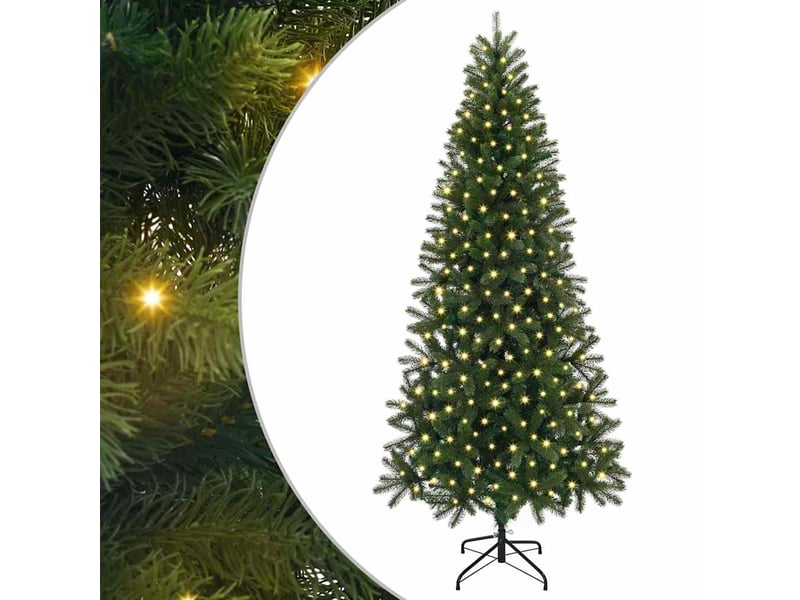  Sapin de noël artificiel, arbre de noël vert 180 cm pe et pvc shl5063  - Conforama A