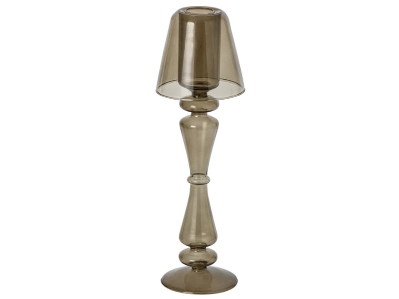  Photophore lampe en verre silje 31cm vert olive  - Conforama A