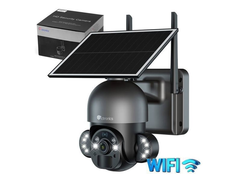  Caméra extérieure wifi solaire 5mp 3k pir détection humaine vision couleur jusqu’à 30 m 6w panneau 149519_AABHJ06495_6_DROPFR - Conforama A