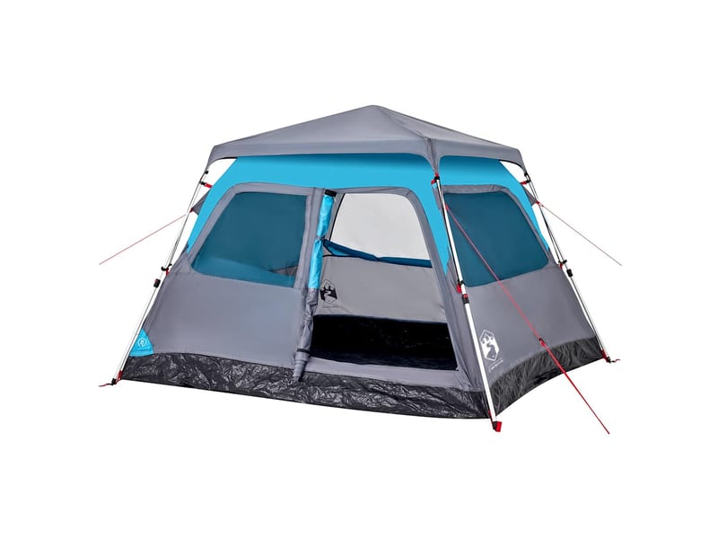  Tente de camping, tente à dôme 4 personnes bleu libération rapide shl768  - Conforama D