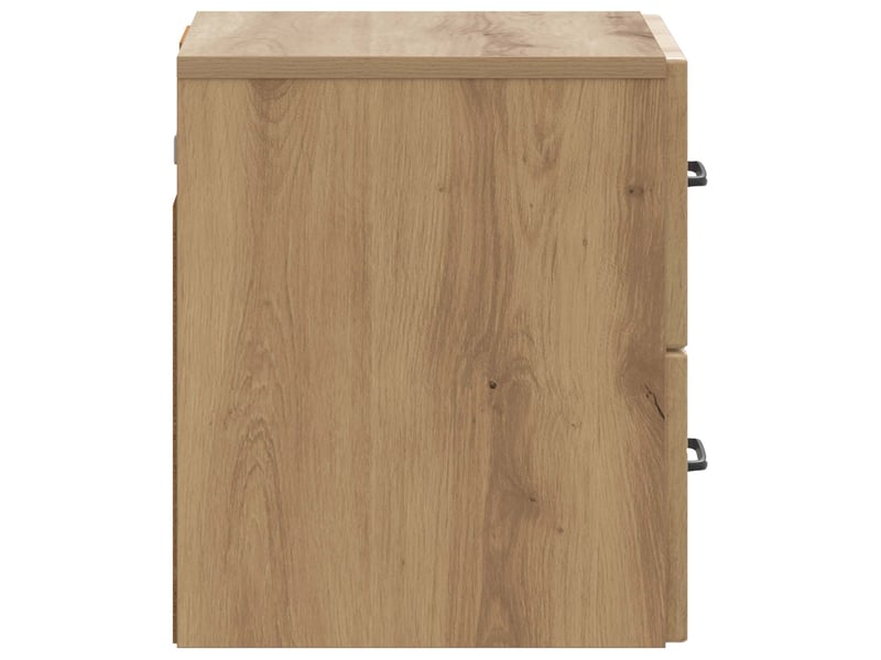  Table de chevet - cabinet de chevet - table de nuit mural chêne artisanal 34,5 x 33 x 40 cm  - Conforama E