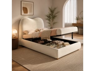 Lit coffre 90x190 cm MODENUIT coloris beige