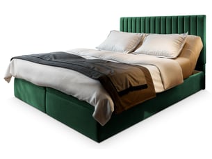 Lit avec rangement 140x200 cm <strong>MASSENO</strong> <strong></strong> coloris vert