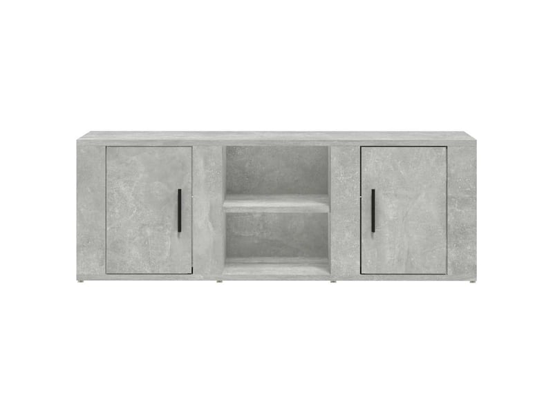  Meuble tv - banc tv - meuble de rangement gris béton 100x31,5x35 cm bois d'ingénierie  - Conforama E