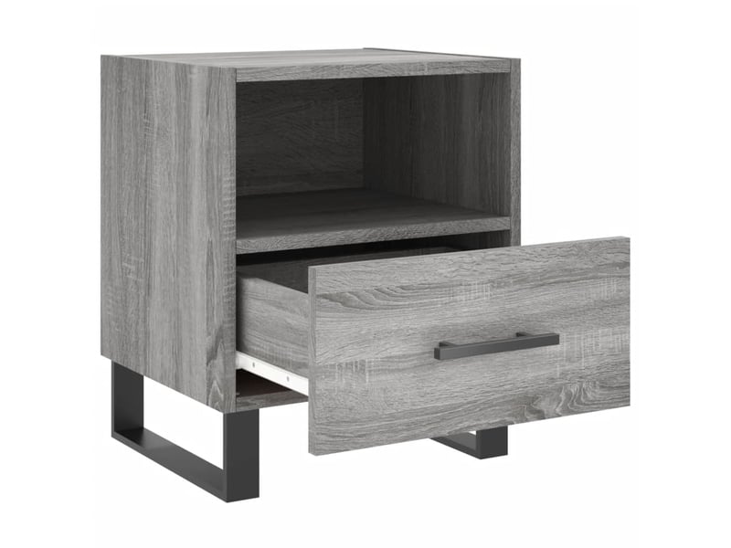  Table de chevet sonoma gris 40x35x47,5 cm bois d’ingénierie  - Conforama C