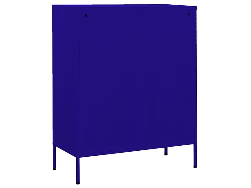  Armoire de rangement, rangement bureau bleu marine 80x35x101,5 cm acier shl872  - Conforama D