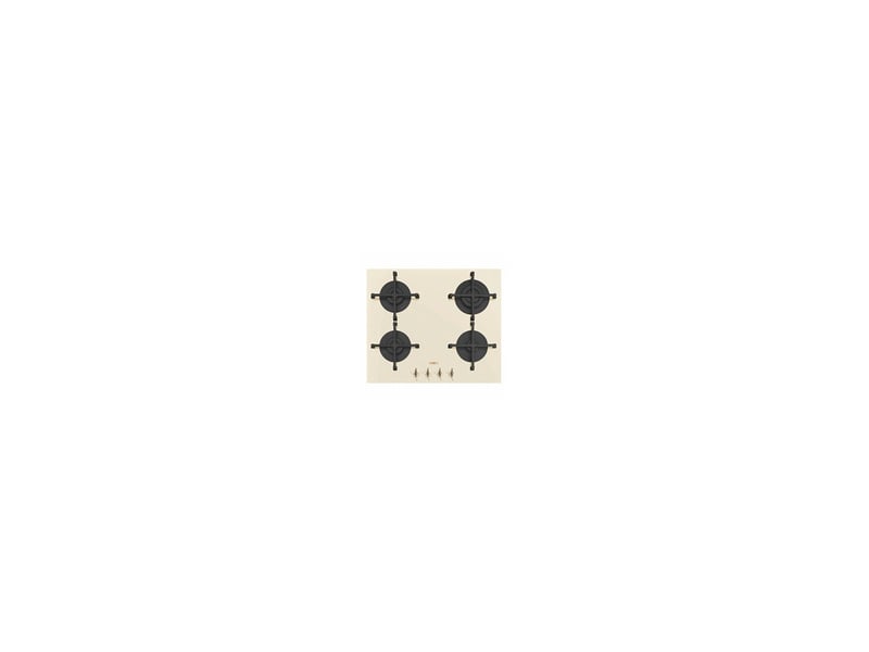 Plaque gaz 60 cm pv864po en verre sur inox 4 foyers avec manettes 8209316 - Conforama A