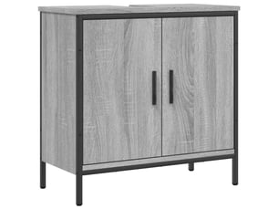 Armoire lavabo salle de bain, meuble de rangement sonoma gris 60x30x60 cm
