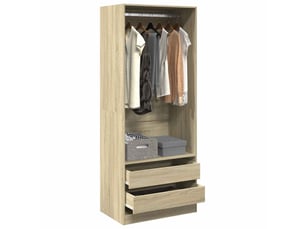 Garde-robe, armoire de rangement chêne sonoma 80x50x200 cm bois d'ingénierie shl37795
