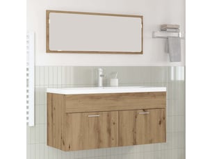 Armoire de salle de bain, cabinet de salle de bain chêne artisanal 100 x 38,5 x 46 cm cf65059