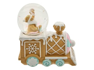 Lot de 3 boules à neige wagon d. 45 mm
