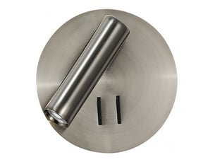 Applique murale fabrilamp manet nickel led intégrée 2 w 130 lm 4000 k 14x14x12 cm