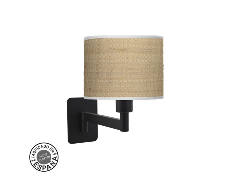  Applique murale fabrilamp moda noir cannage clair 1 x e14 26x17x28 cm 212461069 - Conforama A