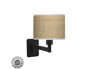 Applique murale fabrilamp moda noir cannage clair 1 x e14 26x17x28 cm