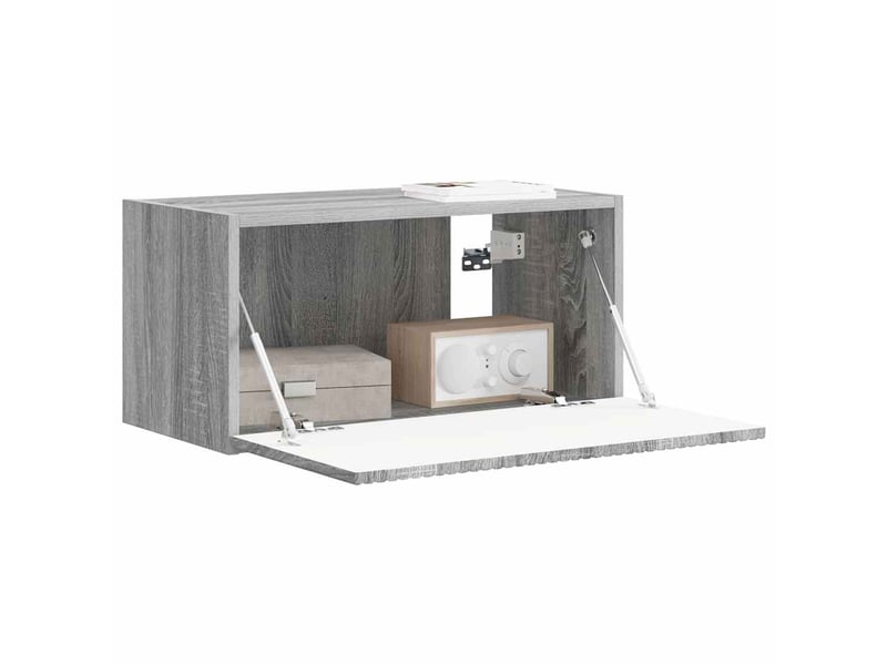  Meuble tv - banc tv - meuble de rangement mural 60 x 31 x 29,5 cm gris sonoma bois d'ingénierie  - Conforama C