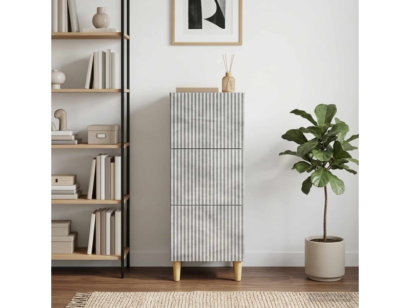  Armoire de rangement bureau, armoire à tiroirs gris béton 33 x 34,5 x 90 cm shl1408  - Conforama B