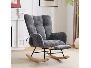 Fauteuil relax manuel MAISENTIEL Tissu gris vendu A l'unité