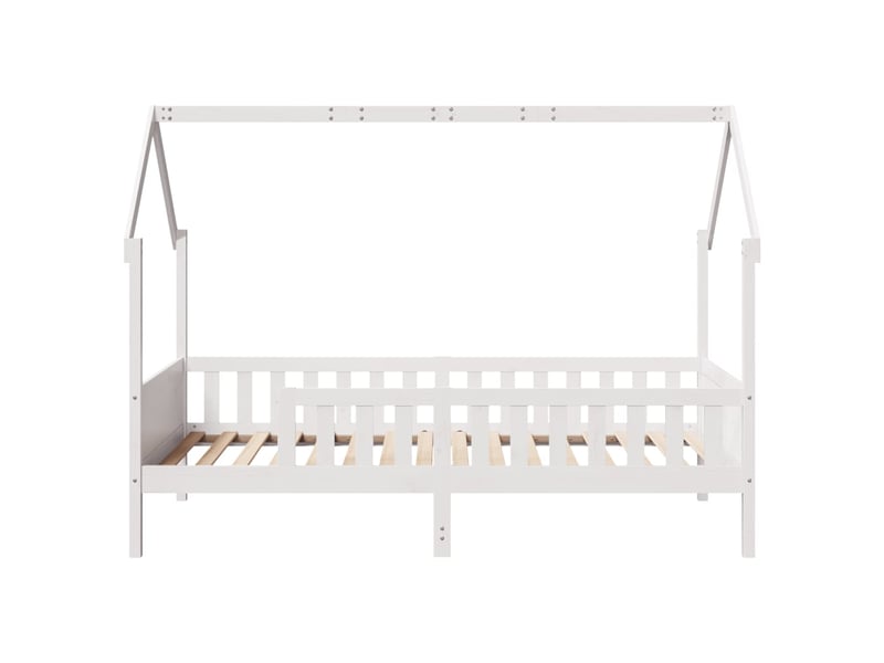  Cadre de lit d'enfants - lit jeune forme de maison sans matelas pin  - Conforama D