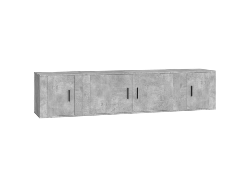  Ensemble de meubles tv 3 pcs gris béton bois d'ingénierie shl50432  - Conforama A