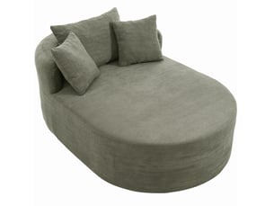 Fauteuil fixe CHICFURN Velours côtelé vert vendu A l'unité
