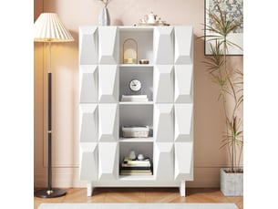 Buffet 4 porte(s)   <strong>OKWISH</strong> <strong></strong> - 90.5 cm coloris blanc 