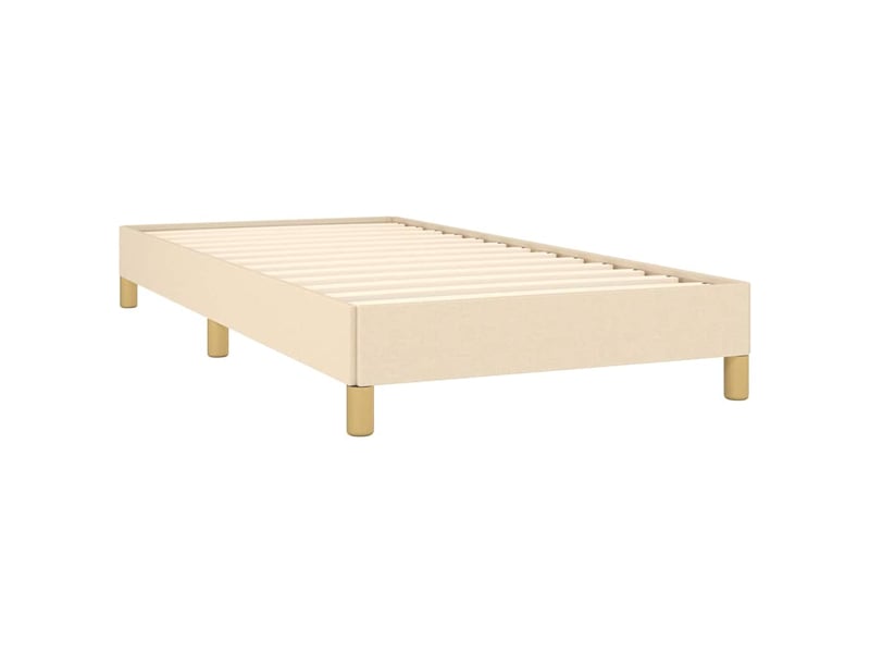  Lit simple- lit adulte -  cadre de lit sans matelas crème 100x200 cm tissu  - Conforama C