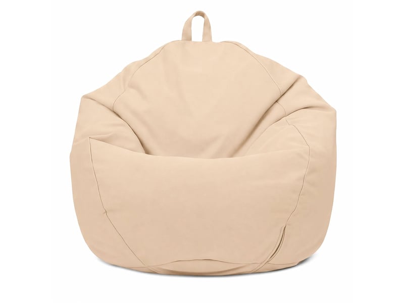  Pouf poire xl 110x120 beige - déhoussable &amp; imperméable (garni billes)  - Conforama C