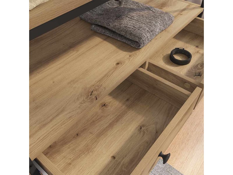  Armoire chambre, armoire de rangement chêne artisanal 89x39x184.5 cm bois d'ingénierie  - Conforama D