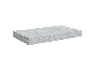 Étagère flottante, étagère murale gris béton 40x23,5x3,8 cm mdf cf42308