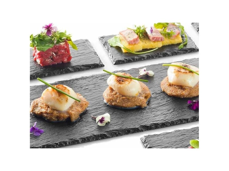  Générique - 10 assiettes ardoise pvc 30x15.8cm  - Conforama D