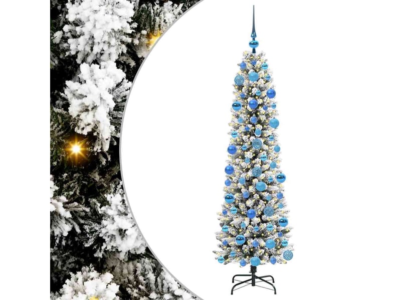  Sapin de noël - arbre de noël artificiel blanc 180 cm pvc, métal et plastique  - Conforama A