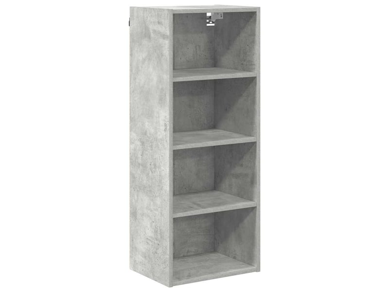 Meuble de rangement cuisine, armoire suspendue gris béton 40x29,5x100cm - Conforama A