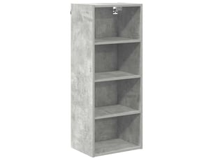 Meuble de rangement cuisine, armoire suspendue gris béton 40x29,5x100cm