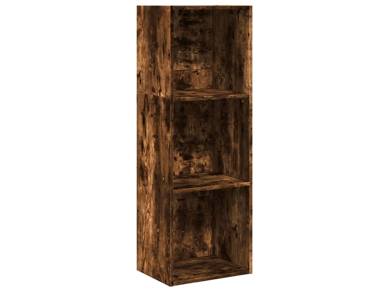  Bibliothèque, étagère de rangement chêne fumé 40x30x114 cm bois d'ingénierie  - Conforama A