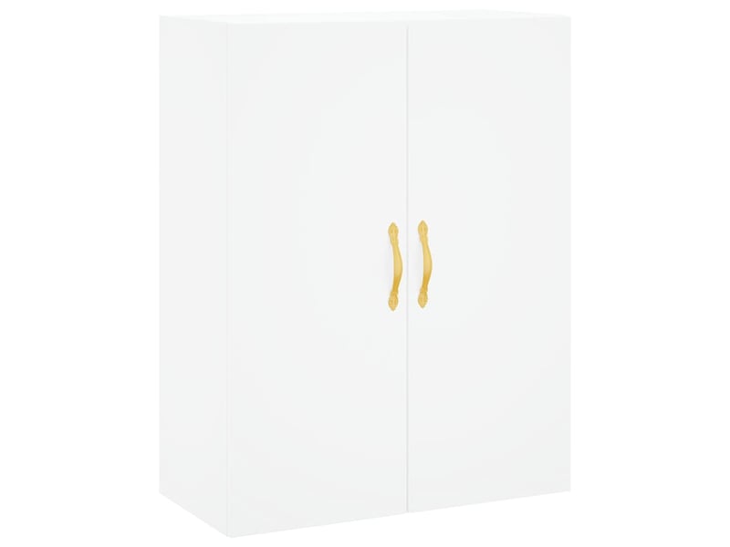  Buffet haut - bahut - meuble de rangement blanc 69,5x34x180 cm bois d'ingénierie  - Conforama E