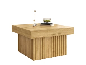 Table basse rectangulaire coloris naturel <strong></strong> <strong></strong> - 79 cmx79 cm