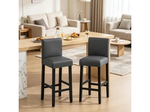Tabourets de bar élégance lot de 2, avec dossier, chaises de cuisine modernes et confortables