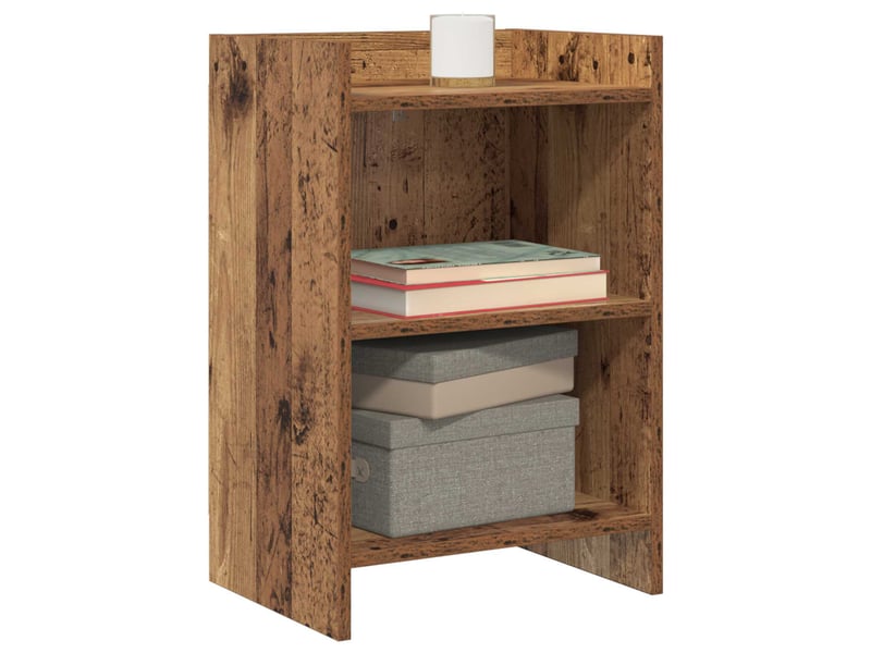 Tables de chevet - cabinet de chevet - table de nuit 2 pc bois ancien 40 x 30 x 60 cm  - Conforama B