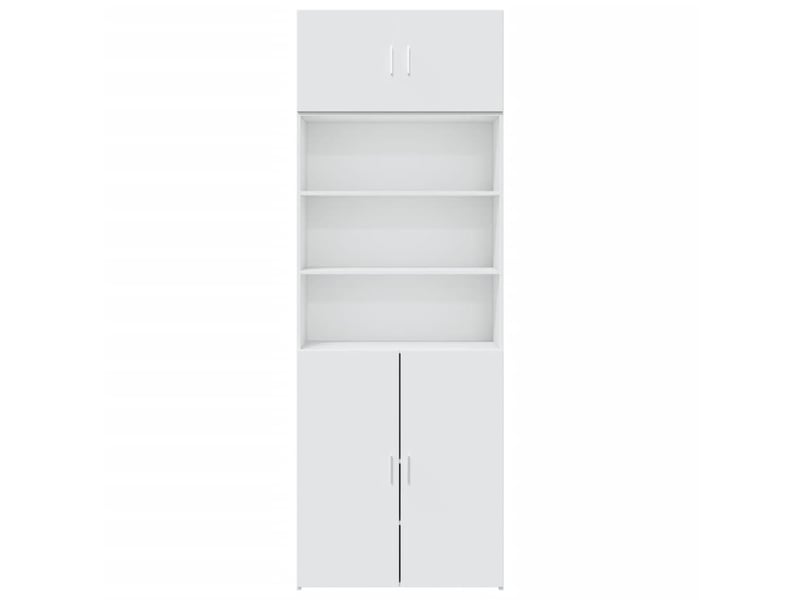  Buffet - armoire de rangement blanc 80x42,5x225 cm bois d'ingénierie  - Conforama D