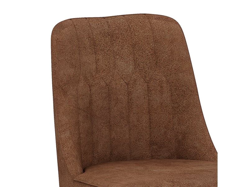  Lot de 2 tabourets de bar 95,5-117,5 cm réglables pivotants 360°, structure en métal, tissu technique, marron et noir  - Conforama E