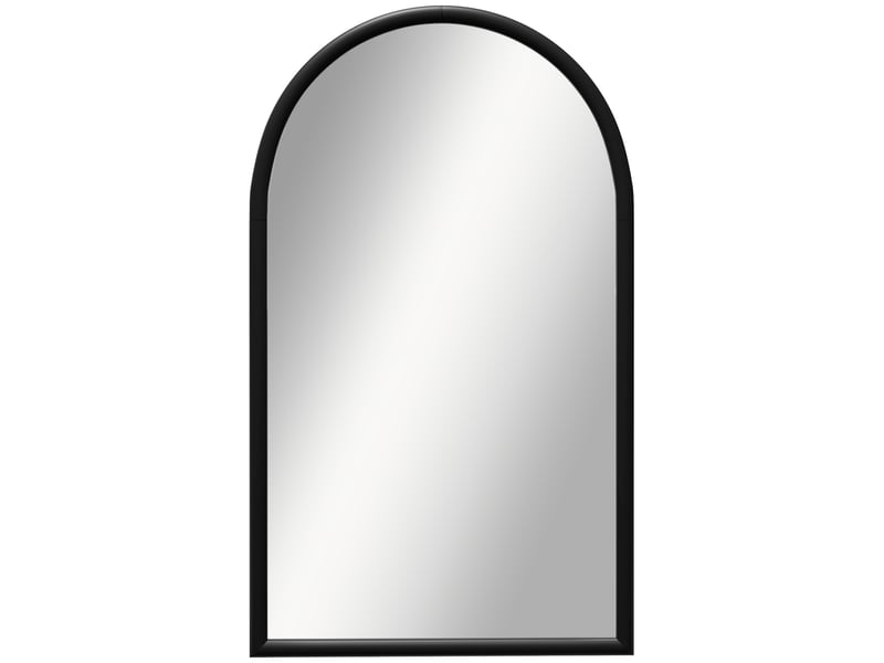  Miroir mural arche, 110 x 65 cm cadre en bois, miroir arqué pour le salon, la chambre, l'entrée, noir  - Conforama B