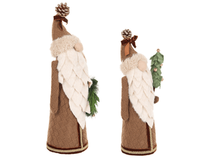Lot de 2 figurines pitea 4454 cm gnome marron
