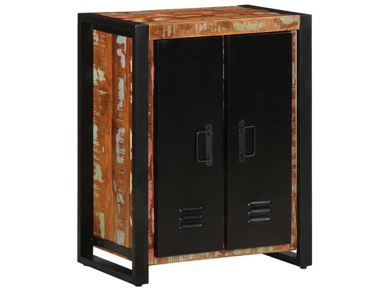  Buffet - bahut - meuble de rangement multicolore 55x35x70 cm bois massif récupération  - Conforama C