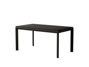 Table à manger extensible faro - 6-8 personnes - rectangulaire - 160x90x76 cm - noir mat