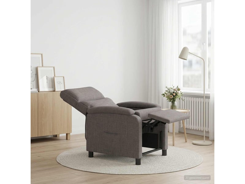 Vidaxl fauteuil inclinable taupe tissu - Conforama B