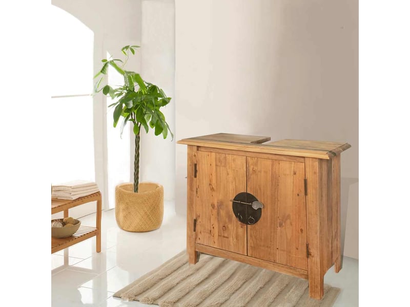  Mobilier de salle de bain bois de pin massif cf65490  - Conforama B