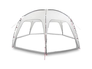 Tente de camping, tente de réception gris imperméable 618x618x277 cm